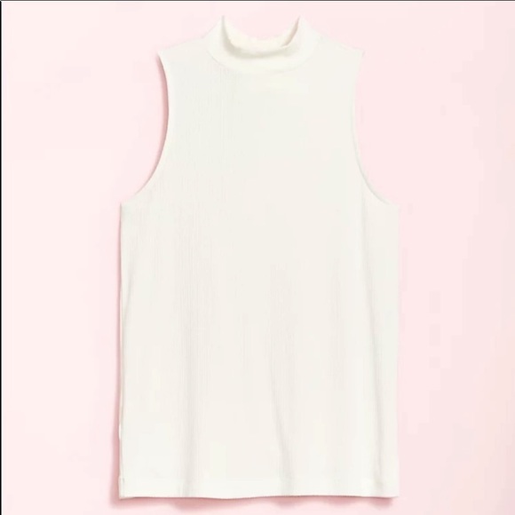 LOFT Petite Ribbed Mock Neck Tank - Picture 1 of 4